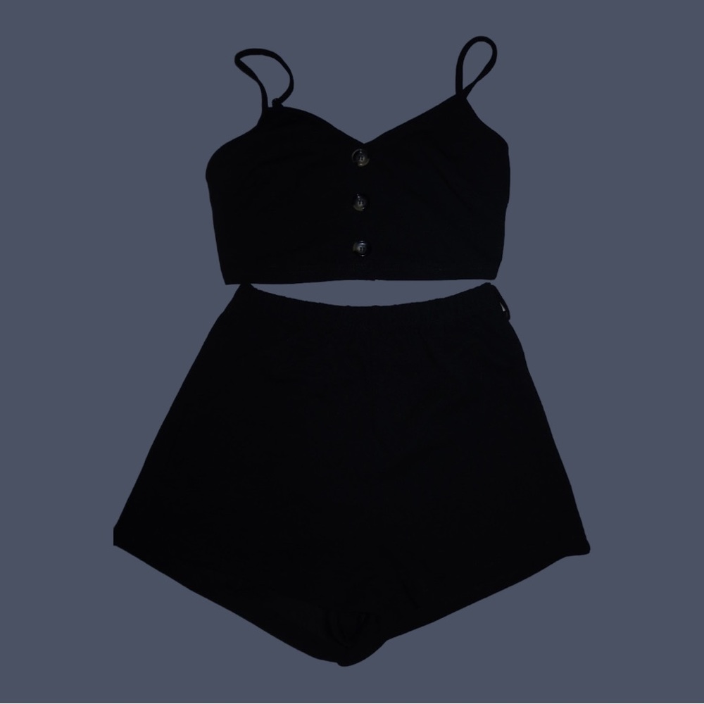 SHEIN Black Cami Top & Shorts